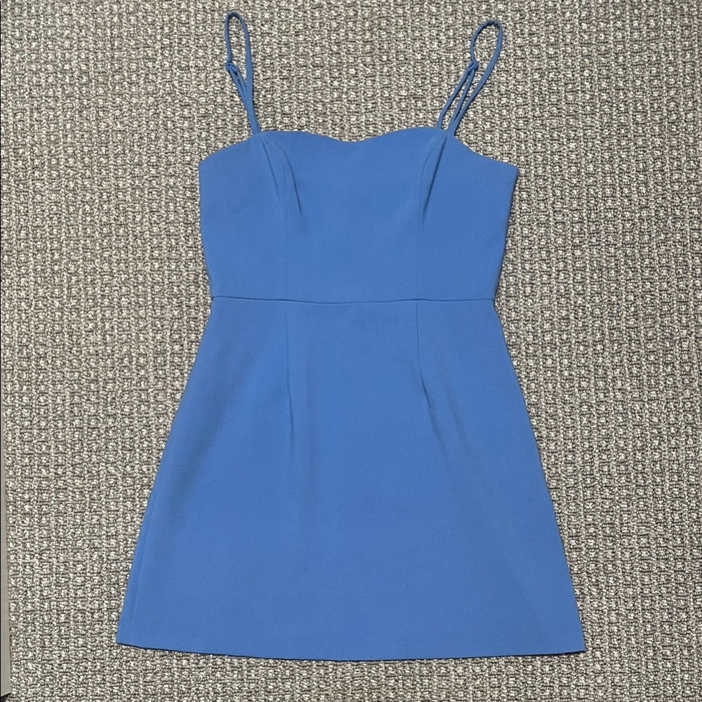 French Connection Chic Blue Spaghetti Strap Mini Dress